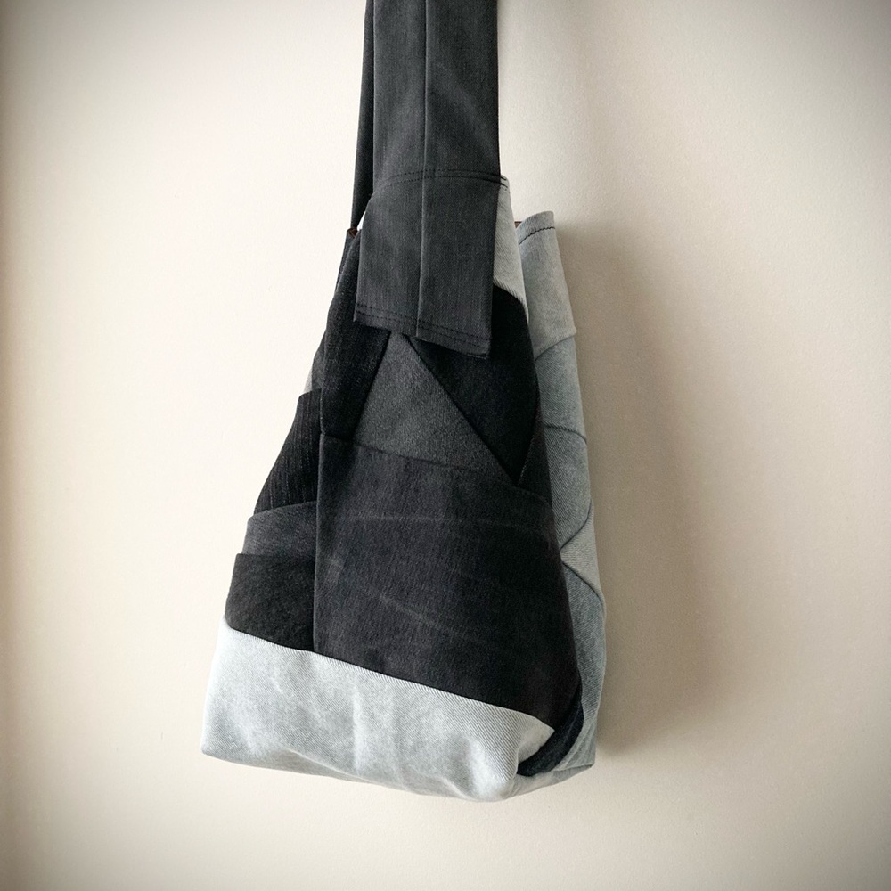 joodito origami cocoon crossbody sling tote bag japanese boro patchwork hobo eco - Picture 8 of 11